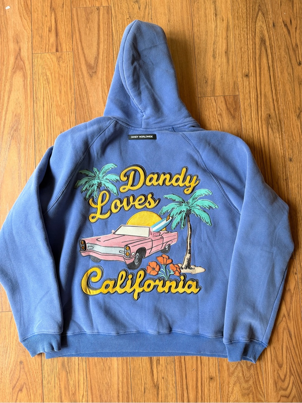 Dandy Loves California Blue Graphic Hoodie NWT limited new with tags